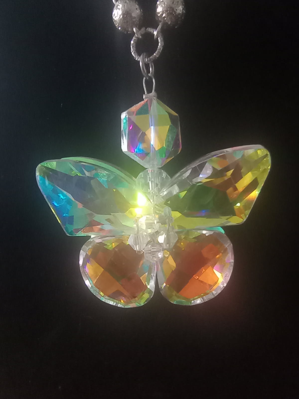 AB Crystal Butterfly Linked Beaded Chain