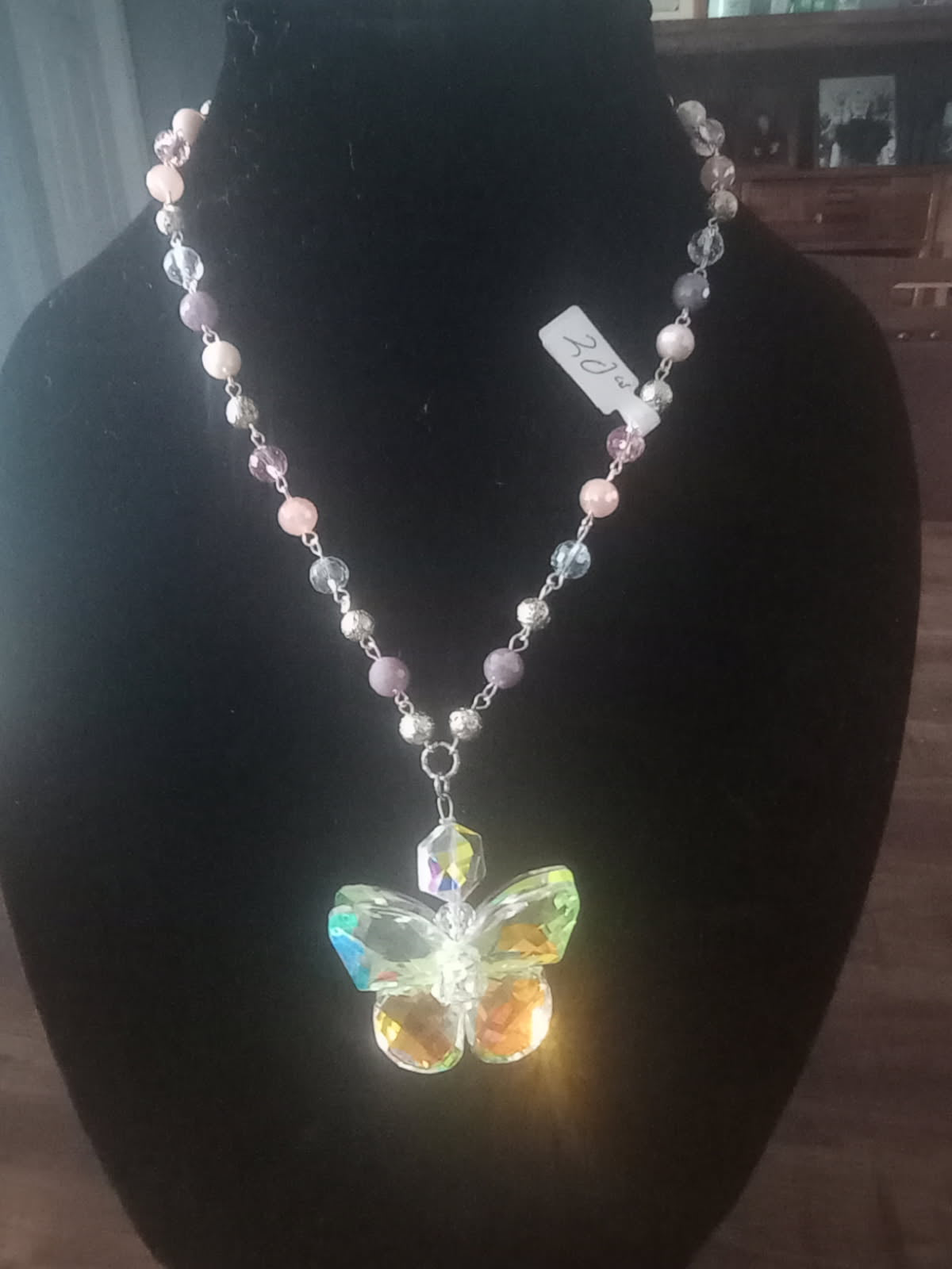 AB Crystal Butterfly Linked Beaded Chain