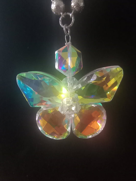 AB Crystal Butterfly Linked Beaded Chain