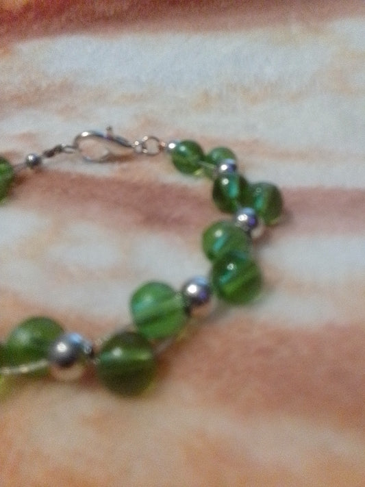 Green Glass Bracelet