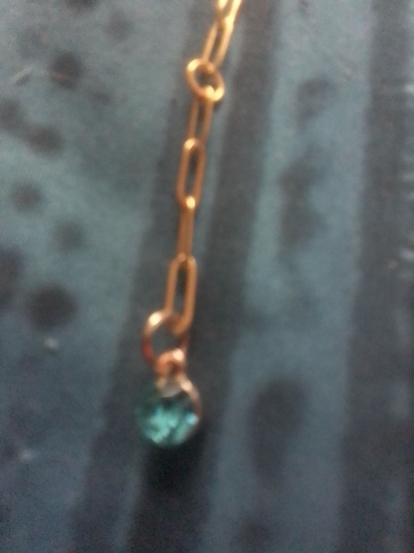 Gold Blue Dolphin Anklet