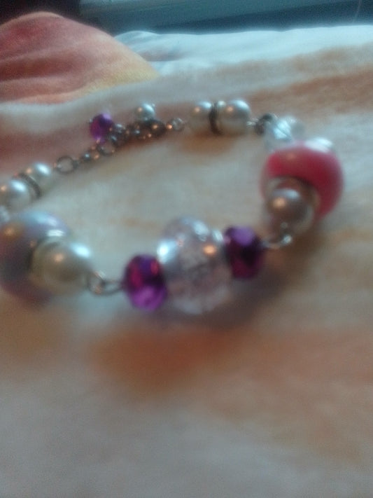 European & Pearl Linked Bracelet