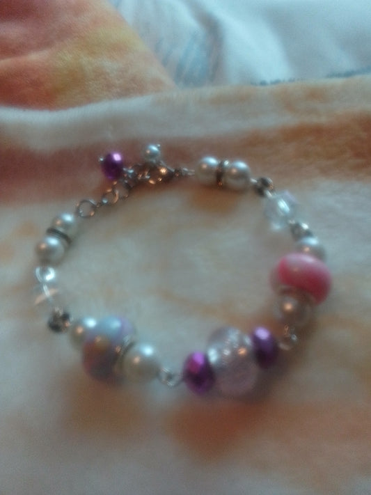 European & Pearl Linked Bracelet